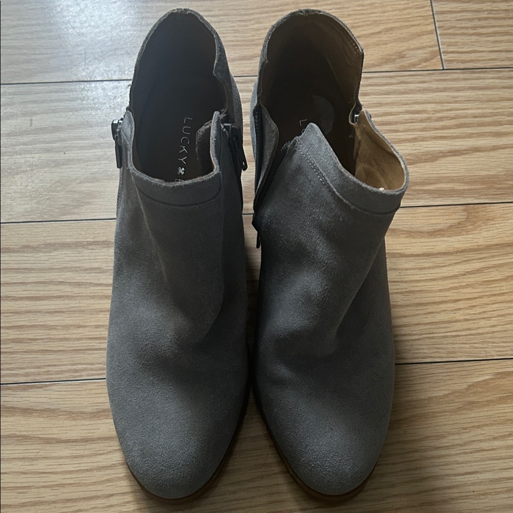 Lucky Brand Charcoal Ankle Booties